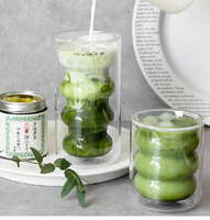 Tasse à Thé Matcha en Verre Transparent Moderne pour Boissons, Tasses à Café en Gros pour l'Europe