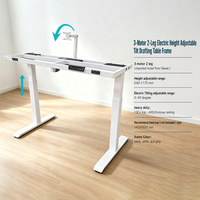 Table à dessin électrique à 3 moteurs réglable en hauteur avec surface de travail inclinable pour architectes et artistes