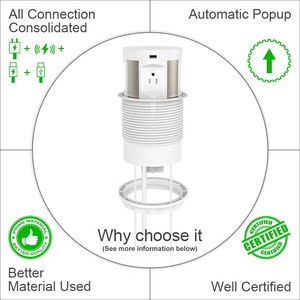 4 cửa hàng chúng tôi, 2 bộ sạc USB, 1 bộ sạc không dây có động cơ bật lên ổ cắm điện cho bàn hội nghị - Product Image 6