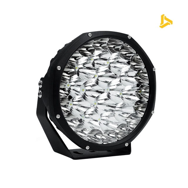 Heavy Duty 9 Inch Round LED Pod Light Kit with Brackets for Marine Boat Bull Bar Fit Toyota Land Cruiser Nissan Patrol HiLux 12V