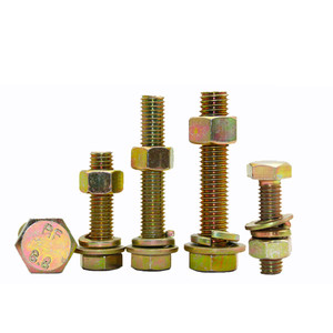Pernos y Tuercas Hexagonales DIN 933 con Recubrimiento de Zinc Amarillo Grado 8.8 M12 - Product Image 4