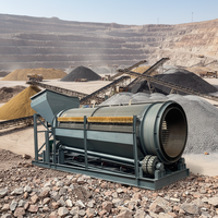 Crible rotatif à tambour, machine de criblage de sable, moteur à roulement pour la classification du sable/gravier de construction 380V