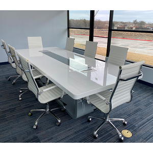 Bàn Họp Bằng Đá Cẩm Thạch Nhân Tạo Màu Trắng Bàn Họp Bóng Để Ả Rập Saudi - Product Image 2