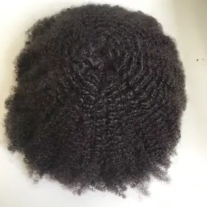 Wholesale Human Hair Toupee Thin Skin Base PU Poly Toupee Hair Replacement System For Men