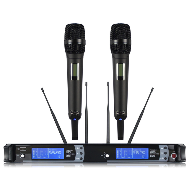 SKM9000 Professional UHF Wireless Microphone with True Diversity 2 Channels Portable for Karaoke & Stage Use-by-m1