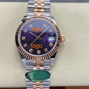 Montre chronographe automatique mécanique Laos Diary Series 31 mm, cadran en nacre doré, lunette à dents de chien, pour <span class=keywords><strong>femme</strong></span>, compatible ETA - Product Image 2