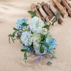 Escuchando el Viento, Ramo de Claveles Artificiales, Plástico Azul, Decoración para Bodas y Hogar CF01286 - Product Image 3