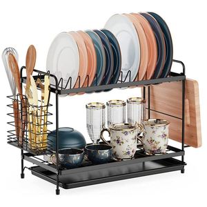 Kitchen Counter With Utensil Organizer Storage Containers Dish Drying Rack Kitchen <b>Plate</b> Dish Cabinet Storage for Dining Room - Product Image 1