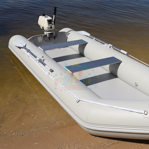 Bateau pneumatique de loisirs pour 5 personnes, bateau de pêche pliable, annexe, coque en PVC, plancher en aluminium, <span class=keywords><strong>ventre</strong></span> en caoutchouc Hypalon, bateau pneumatique - Product Image 4