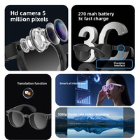 Traduction IA AiMB-S1 Interprétation simultanée Assistant vocal Reconnaissance vocale IA Qualité sonore exceptionnelle Lunettes intelligentes HD