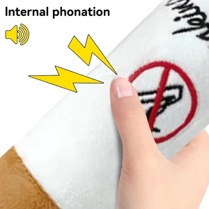 Kinghon <b>Plush</b> Dog Chewing Toy-No Smoking Cigarette Design Squeaky & Durable Interactive Movement Toy 33x6x6cm - Product Image 5