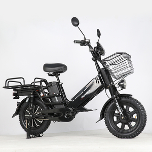 Bicicleta eléctrica de reparto de comida, carga urbana y transporte por carretera, barata, de 16 pulgadas, 60V, 500W/1000W, con compartimentos dobles para baterías, fabricada por OEM y ODM. - Product Image 5