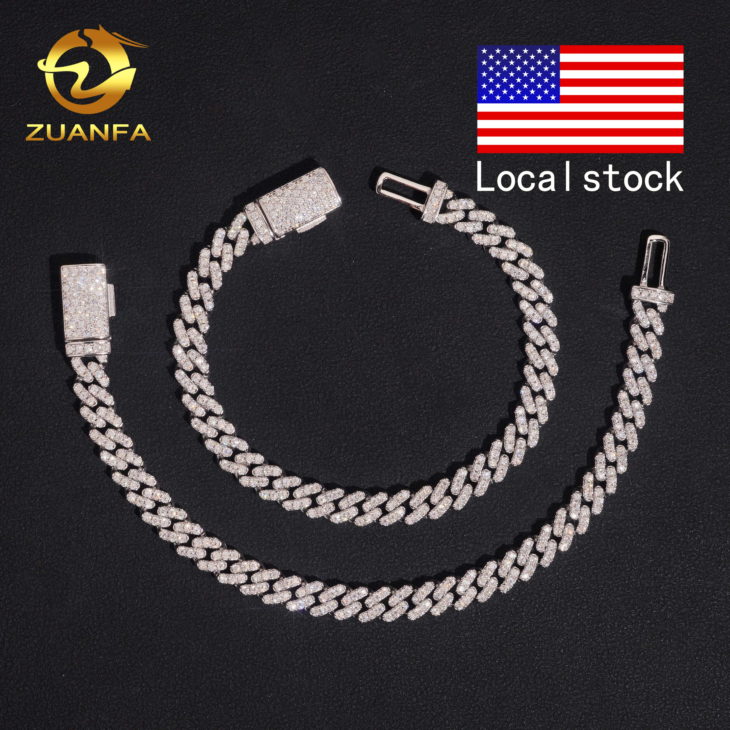 cuban link bracelet moissanite