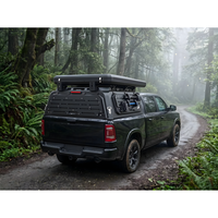 Auvent de camping électrique escamotable pour pick-up, capot de benne relevable en aluminium avec panneaux d'accès latéraux