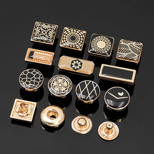 Botones de Presión para Thobe con Diseño Octagonal, de Metal, Aleación de Zinc, de Cuatro Partes - Product Image 3