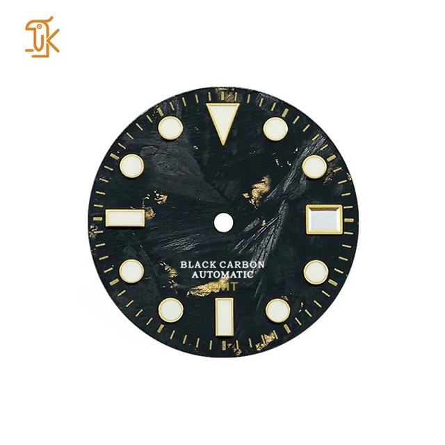 OEM/ODM Personalized Customized High-End 28.5mm Carbon Fiber Dial Texture and Color Options Available for NH35 9015 Watch Dials