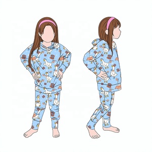 طقم هودي وبنطلون رياضي من قماش تيري البامبو مطبوع عليه حروف يوم 4 يوليو، طقم محايد للأطفال والآباء مكون من قطعتين - Product Image 5