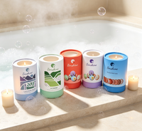 Emballages de boules de bain écologiques recyclables OEM, boîtes rondes en papier, emballages de boules de sels de bain
