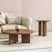 Table basse en bois massif pur, style scandinave Wabi-sabi, table d'appoint rétro en bois de charpente pour salon