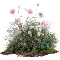 Tanaman Simulasi Poppy Sutra Besar J-075, Dekorasi Hijau Sederhana Bergaya Nordik untuk Ruang Tamu, Bonsai, Latar Belakang Siaran Langsung