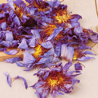 Thé de fleur de lotus bleu séché naturel fait à la main chinois magnifique floraison guérison