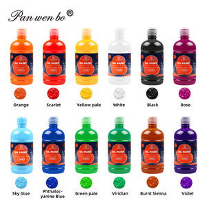 Panwenbo Peinture à l'huile lisse à haute couverture 500ml Ensemble de peinture à l'huile pour artistes riches en pigments de qualité studio professionnel - Product Image 1