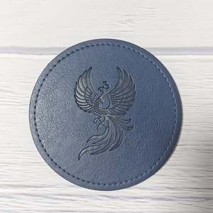 Personal PU Leather <b>Coaster</b> Custom Logo Print Logo PU Leather <b>Coaster</b> for <b>Drinks</b> <b>Coasters</b> Pad Cup Mat Promotional Gift - Product Image 4