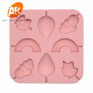 AK arc-en-ciel canard conception antiadhésive de qualité alimentaire 3D Silicone <span class=keywords><strong>sucette</strong></span> chocolat moules à bonbons durs pour boulangerie <span class=keywords><strong>gâteau</strong></span> décoration moules - Product Image 2