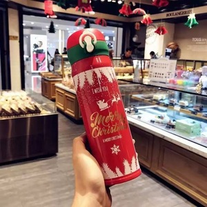 Gobelet isotherme en acier inoxydable pour Noël, bouteille d'eau isolée sous vide avec couvercle, cadeau de Noël multicolore - Product Image 3