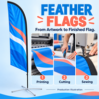 Banderoles publicitaires extérieures personnalisées avec logo imprimé, drapeaux plume en tissu pour la plage, drapeaux plume promotionnels