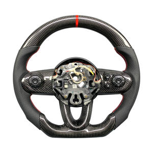 Pour Mini <span class=keywords><strong>Cooper</strong></span> Countryman Clubman S SE JCW accessoires de voiture personnalisés en cuir Napa volant en Fiber de carbone 2016-2020 - Product Image 1