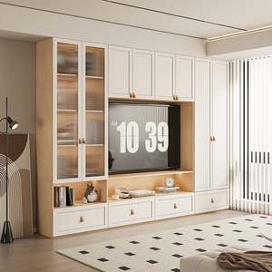 Meuble TV moderne de luxe pour salon, unité murale flottante, design de centre de divertissement - Product Image 2