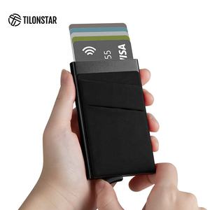 TILONSTAR TVC104 Beautiful Style Slim Metal Card Holder RFID Credit Card Holder Aluminum Pop up Wallet - Product Image 4