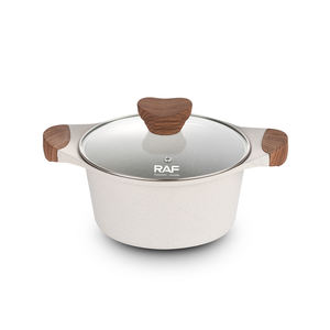RAF 5 Piece <strong>Cookware</strong> Set Juego De Cocina with Non Stick Coating Glass Lids Metal Handles Compatible with Most <strong>Hob</strong> Types - Product Image 2