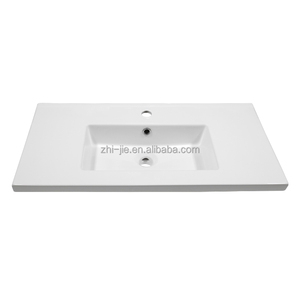 Jetman Modern Simple One-Body Basin Vanity Rock Plate Gabinete de <span class=keywords><strong>baño</strong></span> con lavado a mano Lavabo Inodoro Lavabo Combinación - Product Image 3