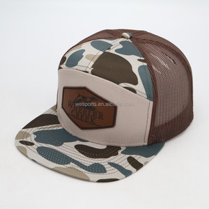 Gorra de béisbol deportiva de 7 paneles de algodón con logotipo de cuero bordado personalizado de fábrica OEM, <span class=keywords><strong>gorras</strong></span> negras para hombre, gorra de camionero de moda Richardson 168 - Product Image 3