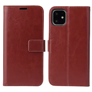 Nuovo 2024 Premium in pelle PU Flip Case a buon mercato all'ingrosso copertura del telefono cellulare con cavalletto porta carte Slot