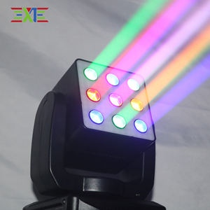 XJ工場直販 新型9マトリックスムービングヘッドライト 120W RGBW 4in1 DMX512補助LEDステージ照明 DJディスコナイトクラブイベント用 - Product Image 6