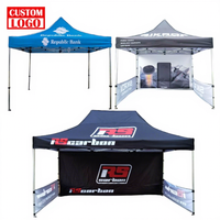 Tente d'exposition extérieure coupe-vent et imperméable, personnalisable avec logo, 20 x 20, robuste, en tissu Oxford 420D