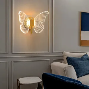 Decoration Fixture Lighting Luxury Butterfly Sconces Wall Lights Indoor Wall Led Lamp For Living Room