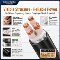 YJV-Kabel 0,6/1kV XLPE-Isoliert OFC-Kupfer 3-adrig 120mm² IEC 60502-1 IP54 für Industrielle Stromverteilung
