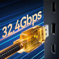 Câble de Combinaison SAMZHE 8K/4K DP1.4 240Hz pour Moniteur d'Ordinateur de Jeu et Projecteur avec Blindage Combiné