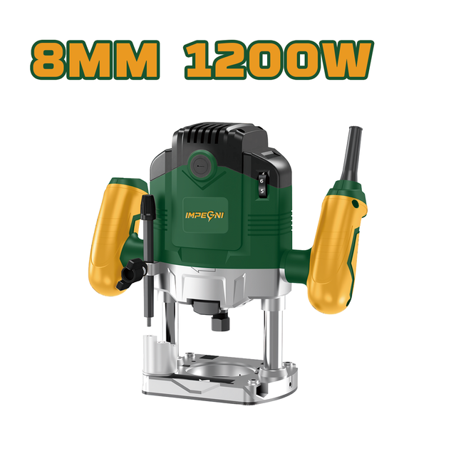 IMPEGNI Industrial 1200W Plunge Router 8mm (5/16") Collet Electric Wood Engraving Machine Handheld Woodworking Milling Carving