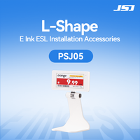 Support d'affichage en L blanc JSJ PSJ05, support fixe multi-angle pour étiquettes ESL de supermarché et aménagement de comptoir