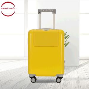 Yellow 16-Inch Square Student Trolley <b>Suitcase</b> With Swivel <b>Wheels</b> For Travel Carry-On - Product Image 5