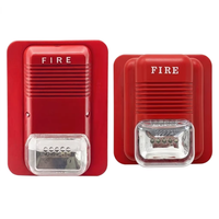 Sirène stroboscopique efficace 24V DC 105DB avec lumière LED et avertisseur sonore, accessoires de point d'appel manuel pour système d'alarme incendie