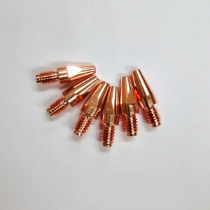 Vente en gros Pointe de contact <span class=keywords><strong>FRONIUS</strong></span> 42,0001,6467,10 Pointe de contact M8x1.5 M8 * 32*1.2mm Accessoires de soudage CuCrZr Cuivre - Product Image 2