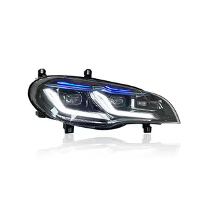 For 2007-2013 BMW X5 E70 Front Headlights LED Lens Daytime Running Lights