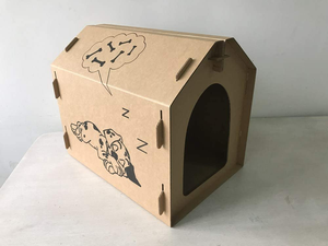 Casetta per Cani in Cartone Ondulato Kraft di Eccellente Qualità Personalizzata FPG - Product Image 3