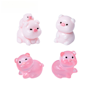 <span class=keywords><strong>Petit</strong></span> cochon lumineux mignon de dessin animé Weij, décoratif, pour micro-paysage, mini-voiture, bureau, petits ornements - Product Image 5